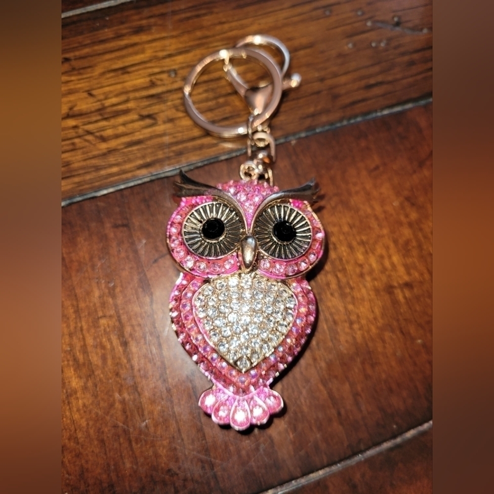 NWOT Bag Charm of Pink Owl - Picture 4 of 4